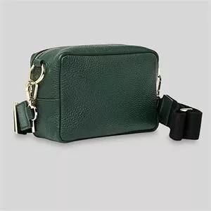 Whistles Green Bibi Leather Crossbody Bag